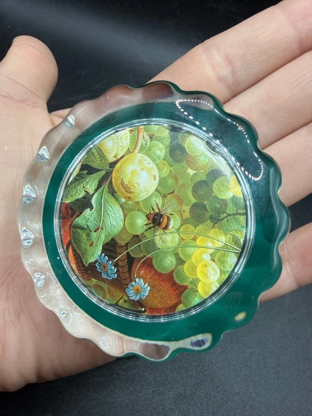 Paulus Theodorus Fruit & Flowers Honey Bee Glass National Gallery Paperweight